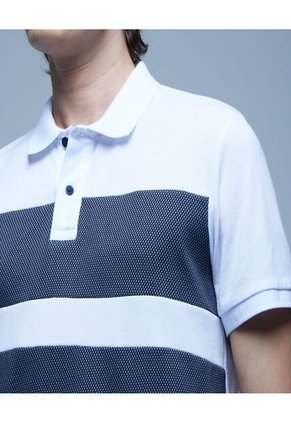 Polo Para Hombre Cuello Tejido Sin Bolsillo Color Blanco Marca Ostu #60110622