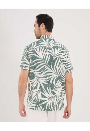 Camisa Para Hombre Manga Corta Con Bolsillo Cuello Button D Color Verde Marca Ostu #60010856