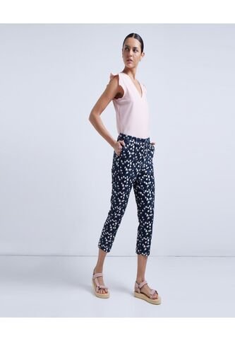 Pantalon Para Mujer Capri Color Azul  Marca Ostu #40070442 Ostu