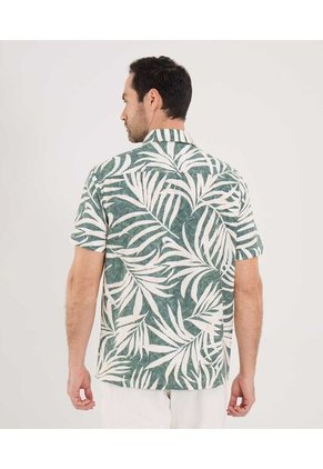 Camisa Para Hombre Manga Corta Con Bolsillo Cuello Button D Color Verde Marca Ostu #60010856