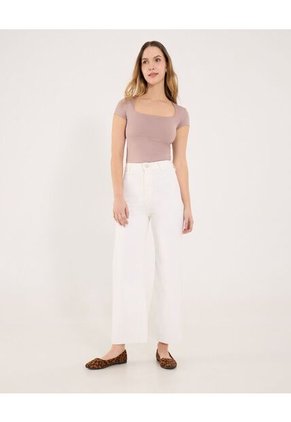 Jean Para Mujer Culotte Color Blanco Marca Ostu #40160491