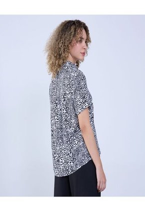 Camisa Para Mujer Manga Corta Color Negro Marca Ostu #40010266