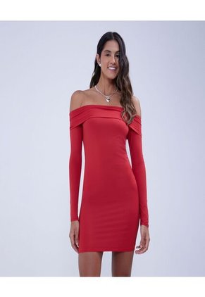 Vestido Para Mujer Manga Larga Color Rojo Marca Ostu #40170276