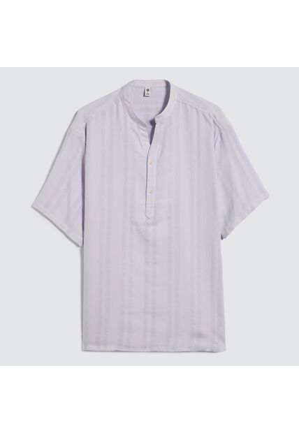 Camisa Para Hombre Manga Corta Sin Bolsillo Color Lila  Marca Ostu #60010725