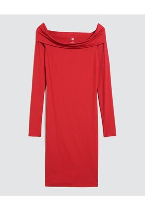 Vestido Para Mujer Manga Larga Color Rojo Marca Ostu #40170276