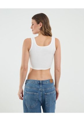 Camiseta Para Mujer Manga Sisa Cuello Redondo Color Crema Marca Ostu #40092500