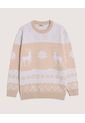 Saco Unisex Cuello Redondo Color Crema Marca Ostu #60330054 de Ostu
