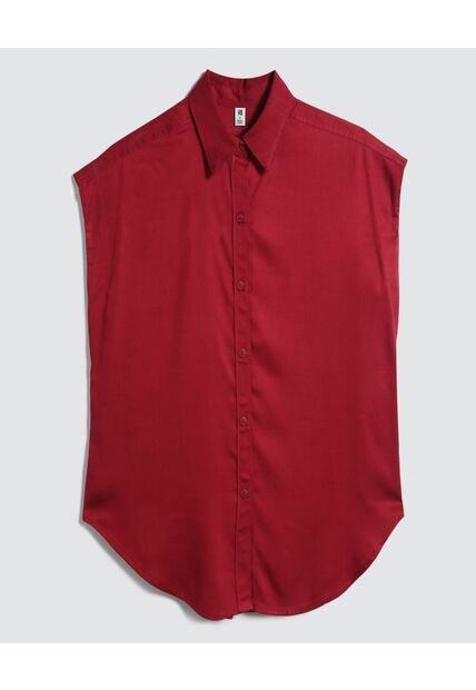 Camisa Para Mujer Manga Corta Color Vino Marca Ostu #40010189