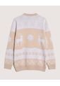 Saco Unisex Cuello Redondo Color Crema Marca Ostu #60330054 de Ostu