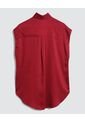Camisa Para Mujer Manga Corta Color Vino Marca Ostu #40010189 de Ostu