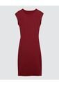 Vestido Para Mujer Manga Corta Color Vino Marca Ostu #40170293 de Ostu