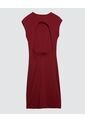 Vestido Para Mujer Manga Corta Color Vino Marca Ostu #40170293 de Ostu