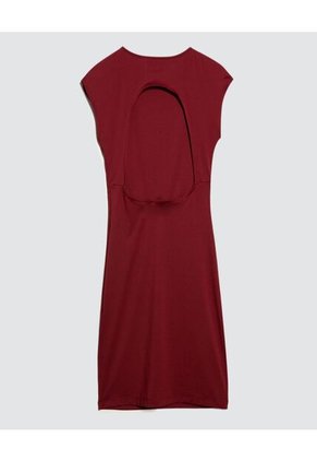 Vestido Para Mujer Manga Corta Color Vino Marca Ostu #40170293