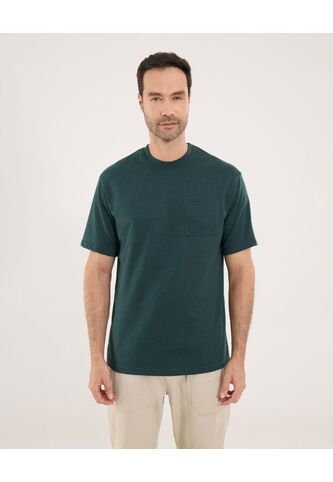 Camiseta Para Hombre Manga Corta Color Verde Oscuro Marca Ostu #60091410 Ostu