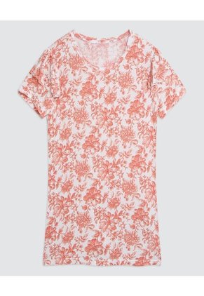 Camiseta Para Mujer Manga Corta Color Naranja Marca Ostu #40091489