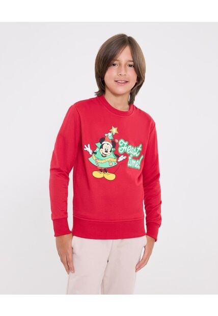 Buzo  Infantil Niño Cuello Redondo Color Rojo Marca Ostu #80060202