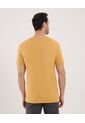 Camiseta Para Hombre Manga Corta Cuello Henley Color Mostaza Marca Ostu #60091233 de Ostu