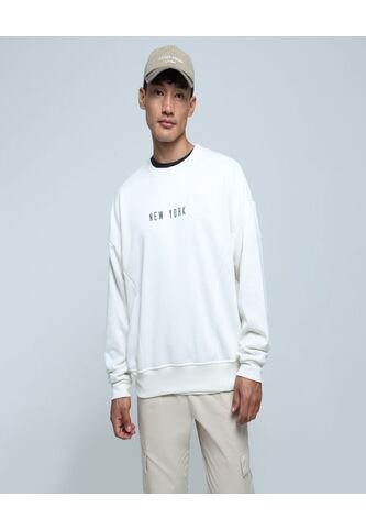 Buzo Para Hombre Cuello Redondo Color Crema Marca Ostu #60060425 Ostu