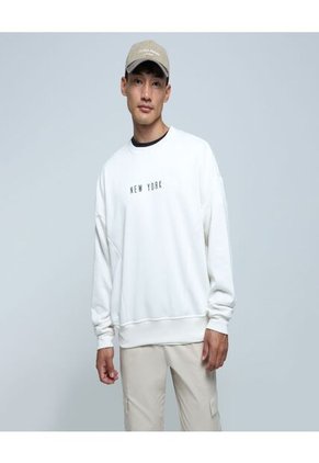 Buzo Para Hombre Cuello Redondo Color Crema Marca Ostu #60060425