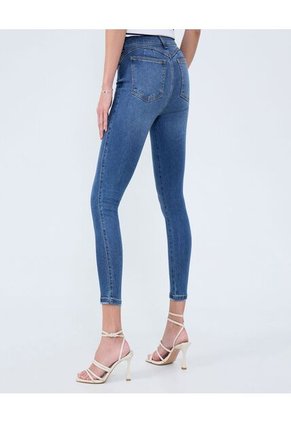 Jean Para Mujer Push Up Color Azul Medio Marca Ostu #40160551