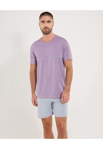 Camiseta  Para Hombre Manga Corta Cuello Redondo Color Morado Marca Ostu #60091805 Ostu