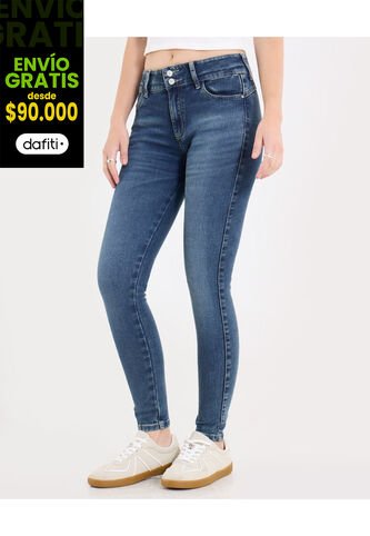 Jean  Para Mujer Push Up Color Azul Marca Ostu #40160608 Ostu