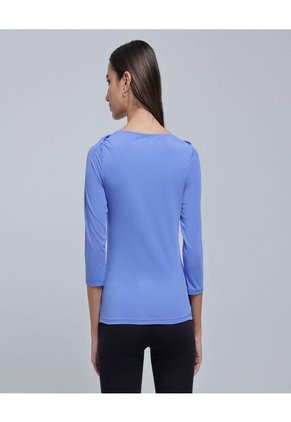 Camiseta Para Mujer Manga 3/4 Color Azul Marca Ostu #40092142