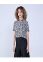 Camisa Para Mujer Manga Corta Color Negro Marca Ostu #40010266 de Ostu