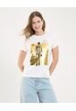 Camiseta Para Mujer Manga Corta Color Hueso Marca Ostu #40092293 de Ostu