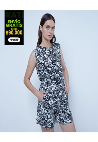 Camiseta Para Mujer Manga Sisa Color Negro Marca Ostu #40091918 Ostu