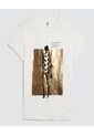 Camiseta Para Mujer Manga Corta Color Hueso Marca Ostu #40092293 de Ostu