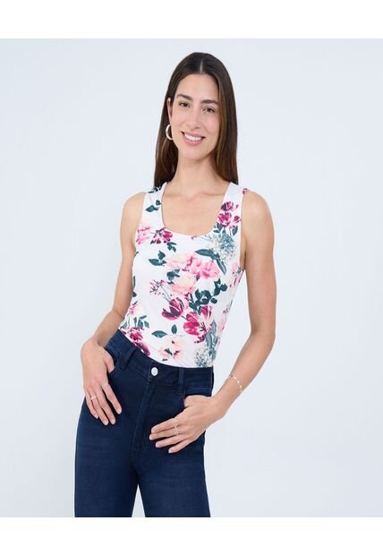 Top Para Mujer Cuello Redondo Color Rosa Marca Ostu #40220410