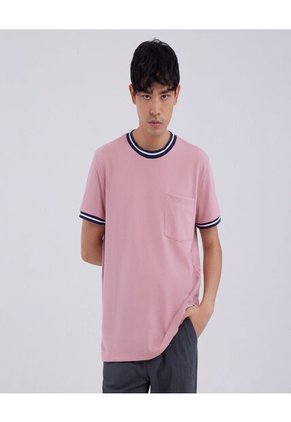 Camiseta Para Hombre Manga Corta Color Rosa Marca Ostu #60090931