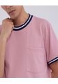 Camiseta Para Hombre Manga Corta Color Rosa Marca Ostu #60090931 de Ostu