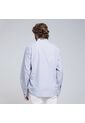 Camisa Para Hombre Manga Larga Con Bolsillo Color Azul  Marca Ostu #60010685 de Ostu