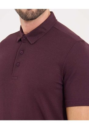 Polo Para Hombre Cuello Maquina Sin Bolsillo Color Morado Marca Ostu #60110810