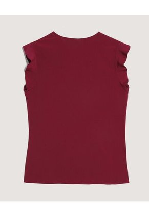 Blusa  Para Mujer Manga Corta Color Vino Marca Ostu #40121280
