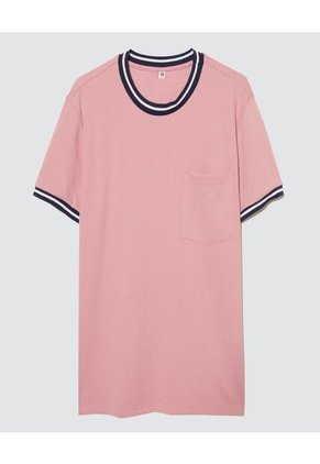 Camiseta Para Hombre Manga Corta Color Rosa Marca Ostu #60090931