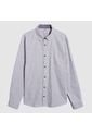 Camisa Para Hombre Manga Larga Con Bolsillo Color Azul  Marca Ostu #60010685 de Ostu