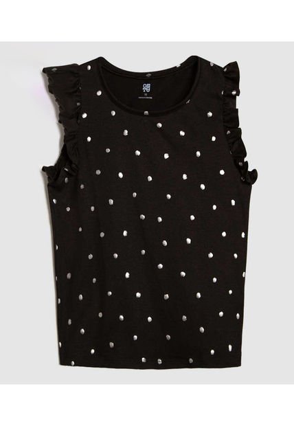 Camiseta Para Niña Manga Sisa Color Negro Marca Ostu #90090248