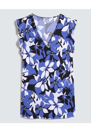 Blusa Para Mujer Manga Sisa Color Azul Marca Ostu #40120990