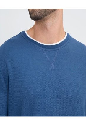 Buzo Para Hombre Cuello Redondo Color Azul Marca Ostu #60060511