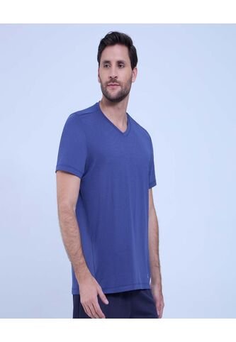 Camiseta Para Hombre Manga Corta Color Azul  Marca Ostu #60091494 Ostu