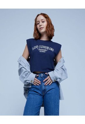 Camiseta Para Mujer Manga Sisa Color Azul Marca Ostu #40091948