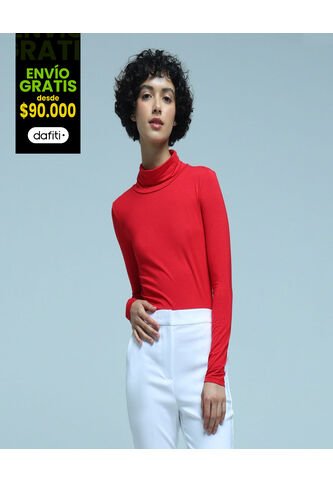 Camiseta Para Mujer Manga Larga Color Rojo Marca Ostu #40091978 Ostu