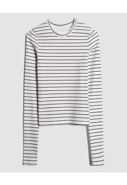 Camiseta Para Mujer Manga Larga Color Negro Marca Ostu #40092020