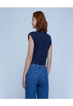 Camiseta Para Mujer Manga Sisa Color Azul Marca Ostu #40091948