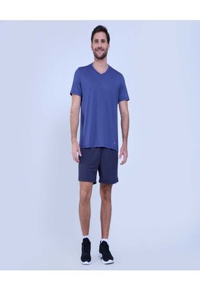 Camiseta Para Hombre Manga Corta Color Azul Marca Ostu #60091494