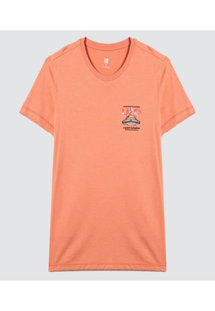 Camiseta Para Niño Manga Corta Color Naranja Marca Ostu #80090228