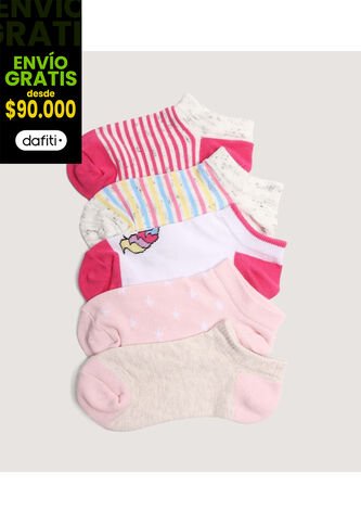 Medias Infantil Niña Invisible Color Rosa Marca Ostu #90980153 Ostu